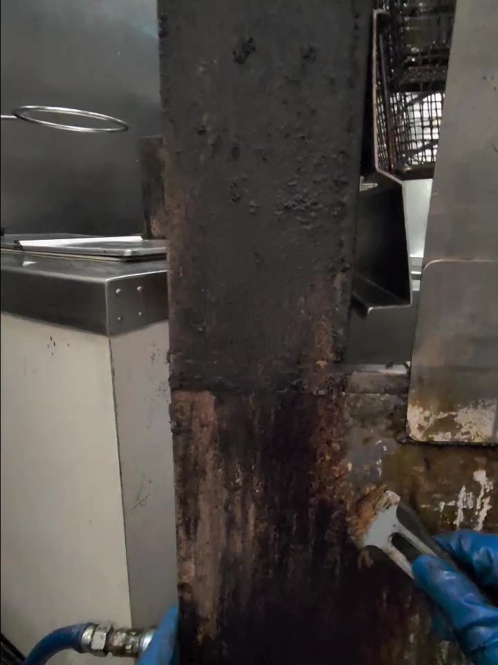 Kitchen equipment before cleaning