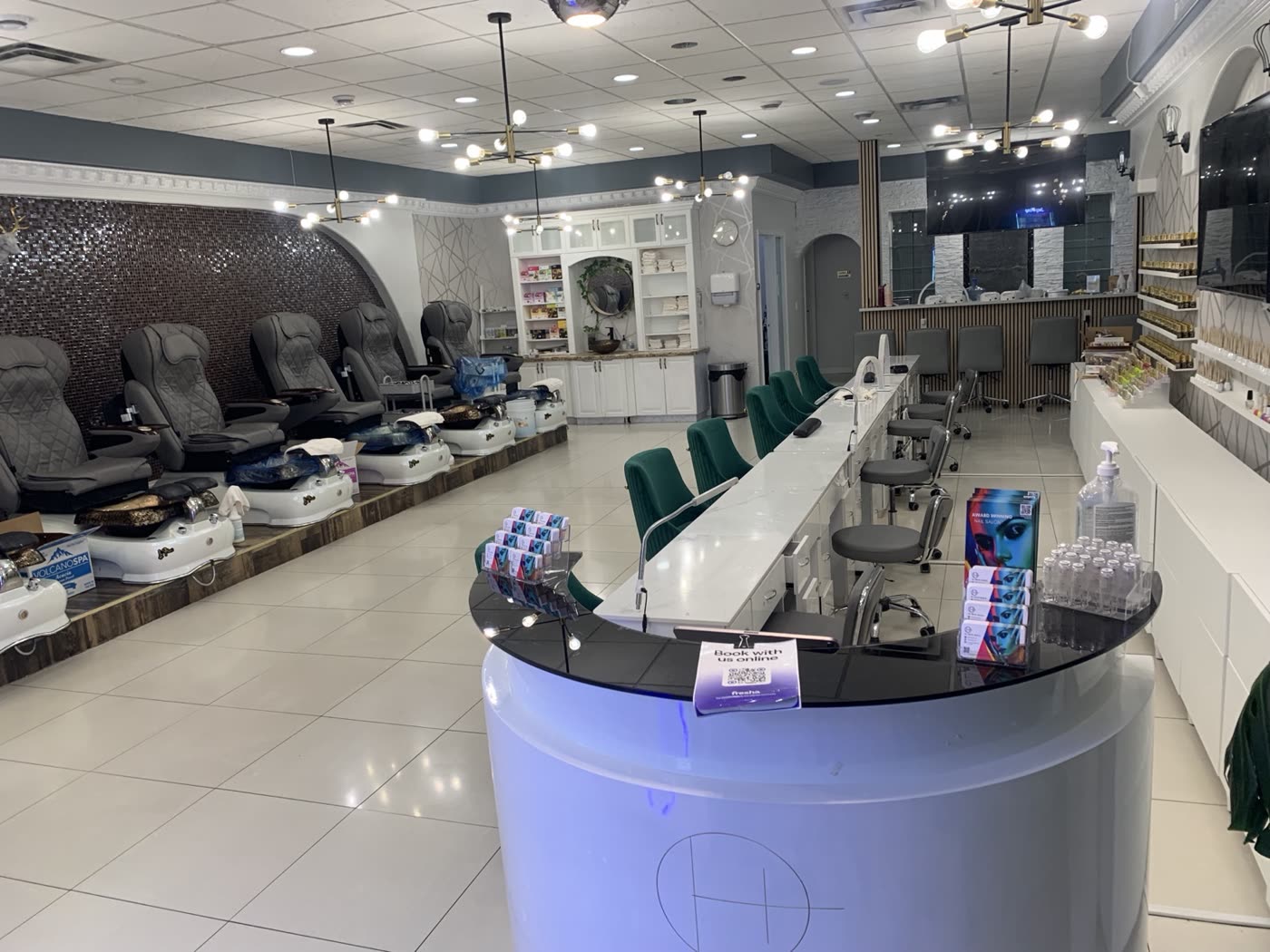 Nail salon after detail cleaning